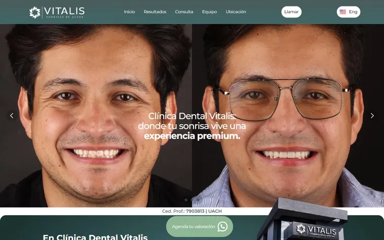 Sitio web de Clínica Dental Vitalis creado por CLÍNICA MKT